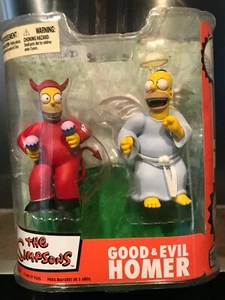 Mc FARLANE TOYS THE SIMPSONS GOOD ET EVIL HOMER NEUF BLISTER - Picture 1 of 2