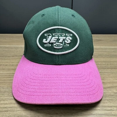 Sombrero New York Jets Reebok Verde Rosa Concienciación del Cáncer de Mama Sombrero Ajuste Elástico S/M Foto 1 de 4