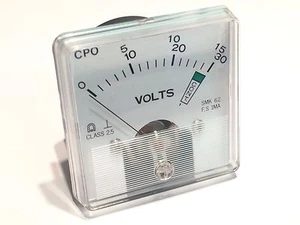 0 - 15V 0 - 30V SCALE VINTAGE MOVING COIL PANEL VOLT METER 1mA FSD fd6g16 - Picture 1 of 6