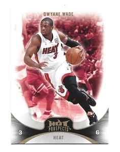 Tarjeta de baloncesto 2008-09 Fleer Hot Prospects #81 Dwyane Wade Miami Heat Salón de la fama NBA - Imagen 1 de 2