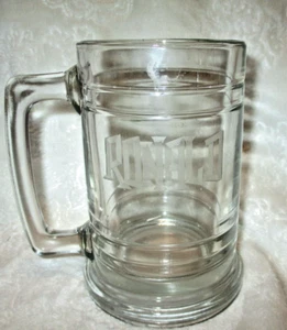 Glass Beer Stein~Handle~Etched Name~RONALD~5.25" Tall - Picture 1 of 10