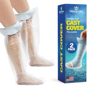 2 Waterproof Leg Cast Cover - Foot Cast Cover for Swimming, Shower and Bath - Picture 1 of 7