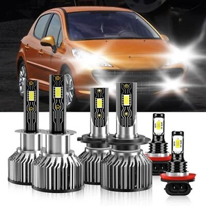 Bombilla Faro Alto Bajo + Luz Antiniebla Blanca Para Peugeot 207 2008-2012 - Imagen 1 de 12