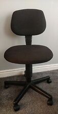 Black Office Swivel Chair Adjustable Wheels Backrest