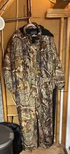 Waterproof Camouflage hunting coveralls 2XL with two way zipper - Picture 1 of 4