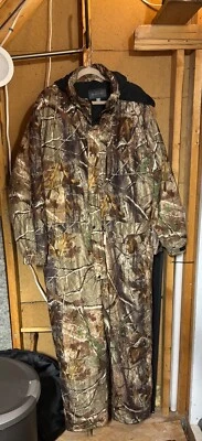 Waterproof Camouflage hunting coveralls 2XL with two way zipper - Image 1 of 4