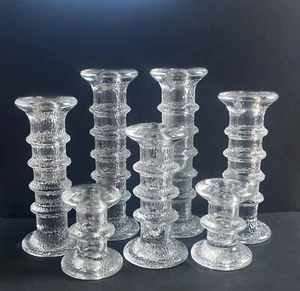 Pukeberg Sweden Staffan Gellerstedt Glas Kerzenständer Kerzenhalter Scandi 60er - Picture 1 of 9