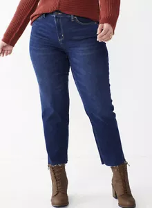 Women’s SONOMA Goods For Life High-Waisted Straight Leg Crop Jeans Size 10 NWT - Picture 1 of 6