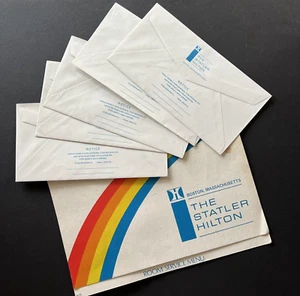 Rainbow 1975 Vintage Statler Hilton Hotel Zimmerservice Menü mit 5 Versandumschlägen - Bild 1 von 5