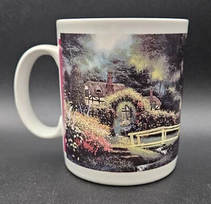 Taza de café de cerámica diseño Leanin' Tree 1993 cabaña floral Egidio Antonaccio - Imagen 1 de 9