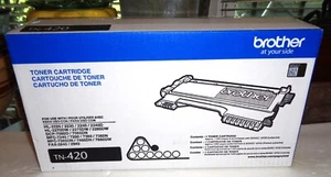 GENUINE BROTHER TN420 BLACK TONER CARTRIDGE FACTORY SEALED - Picture 1 of 2