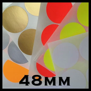 Runde farbige Aufkleber / Etiketten Größe 48 mm Durchmesser farbige Etiketten - Bild 1 von 13