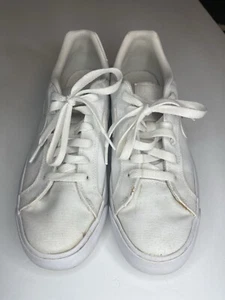 Size 8.5 - Nike Court Royale AC Canvas Triple White W - Picture 1 of 6