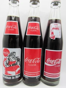 SPRINGTIME ATLANTA - Juego/3 botellas diferentes de Coca Cola Navidad Dixie 1987-90 - Imagen 1 de 10