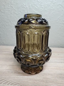 L.E. Smith Moon and Stars Fairy Courting Lamp Smoke Brown Vintage *Read* - Picture 1 of 23