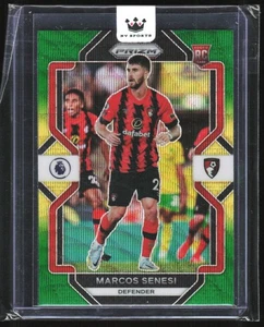2022 Panini Prizm Premier League Green Yellow Marcos Senesi Rookie AFC - Picture 1 of 2