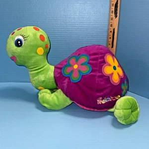 De colección Lisa Frank Peekaboo Tortuga Grande 16" Bolsa de Frijoles Felpa Púrpura Concha Flores - Imagen 1 de 11