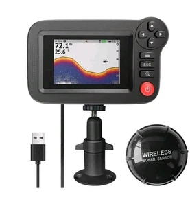 Smart Fish Finder Wireless Sonar Depth Finder Portable LCD for Boat Dock - Picture 1 of 5