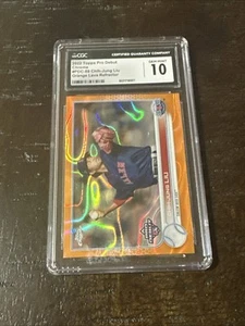 2022 TOPPS PRO DEBUTTO CROMO ARANCIONE LAVA RIFRATTORE CHIH-JUNG LIU RC # 1/25 CGC 10 - Foto 1 di 2