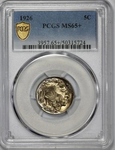 1926 Buffalo 5c Nickel PCGS MS 65+ - Picture 1 of 5