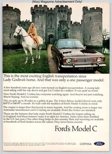 Ford Cortina English Styling Castle Scene Oldtimer 1968 Werbung - Bild 1 von 5