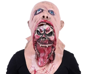 HALLOWEEN CABEZA COMPLETA MÁSCARA ZOMBI SANGRIENTA Fiesta Vestido Elegante Horror Espeluznante Hogar - Imagen 1 de 3