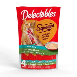 Hartz Delectables Squeeze Up Tuna with Catnip Flavored Lickable Cat Treat, 4ct - Picture 1 of 6