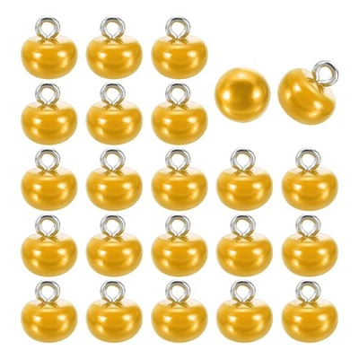 24 botones redondos de perlas de imitación de 10 mm con vástago de metal para coser hágalo usted mismo botón, amarillo dorado Foto 1 de 4
