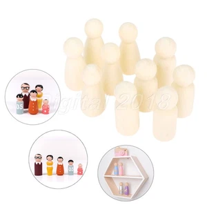 Muñecas clavija de madera de 55 mm 10/50 piezas madera maciza natural sin terminar niñas niños juguete - Imagen 1 de 12