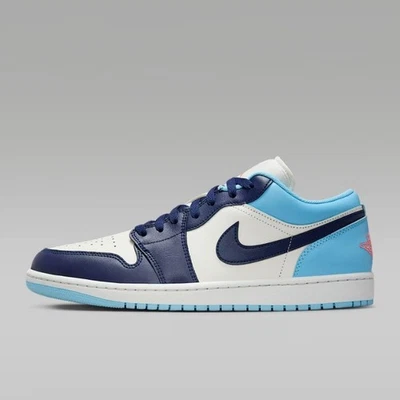 Nuevos zapatos bajos Nike Air Jordan 1 - vela/azul frío/lava caliente (553558-149) Foto 1 de 4