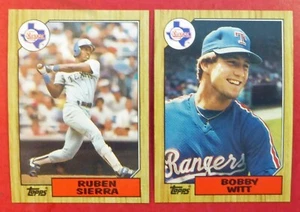 Set squadra Topps Texas Rangers 1987 con scambiate (32 carte) - Foto 1 di 1