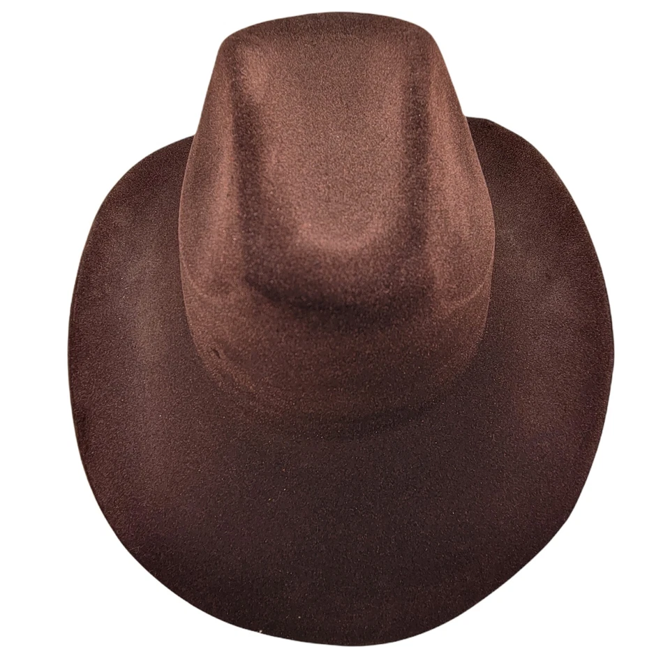 Sombrero de Vaquera de Fieltro Marrón Sheriff Vaquero Old West Country Rancher Farm H4424 Roma Foto 1 de 4