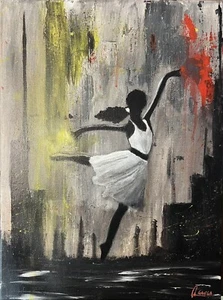 opera d'arte Colorare La Città Danzando Acrilico Su Tela 40x30 - Foto 1 di 4