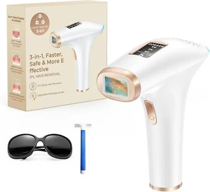 Epilatore Luce Pulsata con 9 Livelli di Energia & 3 Funzioni HR/SC/RA, 999.999 - Foto 1 di 8