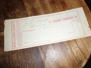 PARA VAPOR PENOBSCOT, DR. 1890 - Imagen 1 de 2