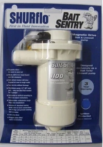SHURFLO BAIT SENTRY Livewell Pump Magnetic Drive 1100GPH Washdown Dual Port 12V - Bild 1 von 6