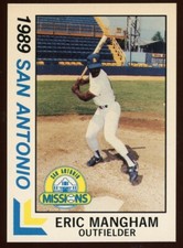 1989 Best Cards San Antonio Missions ERIC MANGHAM RC DODGERS FLORIDA STATE