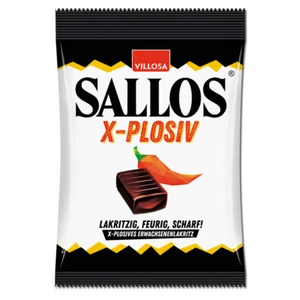Sallos X Plosiv extra-Strong Hartkaramellen Con Liquirizia E Peperoncino - Foto 1 di 1
