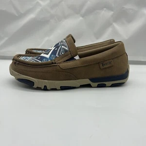 Twister Moccasin Shoe Boys Sz 2 Blakely Aztec Tan Western Cowboy New In Box - Picture 1 of 10