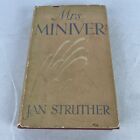 MRS MINIVER, English Family Drama Jan Struther Hardcover - 1940