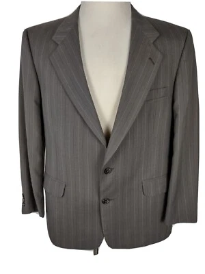 Adolfo Men's Sz 42D Brown Stripe Wool Blend Sport Coat B41 - Image 1 of 4