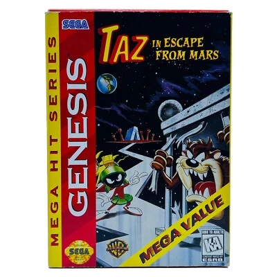 Taz in Escape From Mars (Sega Genesis, 1994) CIB Complete Tested Game w/ Manual - Image 1 of 4