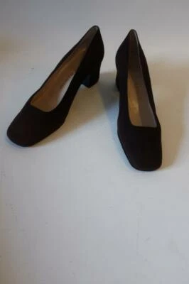 MUJER RENE MANCINI PARÍS MARRÓN GAMUZA ZAPATOS DE TACÓN 36.5 US/6.5 * Foto 1 de 4