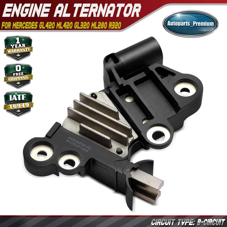 Regulador de tensión del alternador para Mercedes-Benz GL420 ML420 GL320 S320 R320 14,3 V Foto 1 de 4