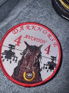 US Army Apache helicopter patch, dark horse - Picture 1 of 1