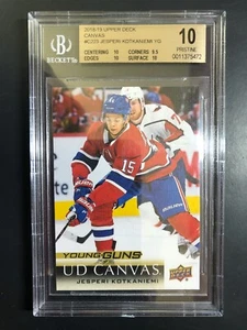 2018-19 Upper Deck Jesperi Kotkaniemi Young Guns Canvas Rookie BGS 10 - Picture 1 of 2