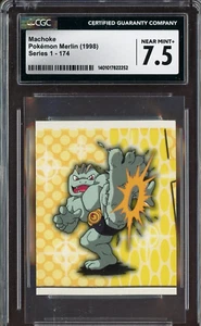 1998 Pokemon Merlin Series 1 #174 Machoke CGC 7.5 NM+ - Picture 1 of 1