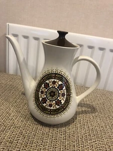 Vintage Ridgway Ironstone Coffee Pot Navajo Pattern 21cm Tall - Picture 1 of 7