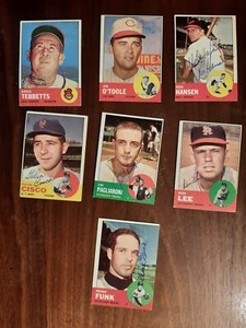 1963 Topps Autographed Baseball cards