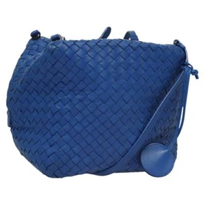 Auténtico bolso de hombro BOTTEGA VENETA INTERCCIATO azul mr1277M - Imagen 1 de 22